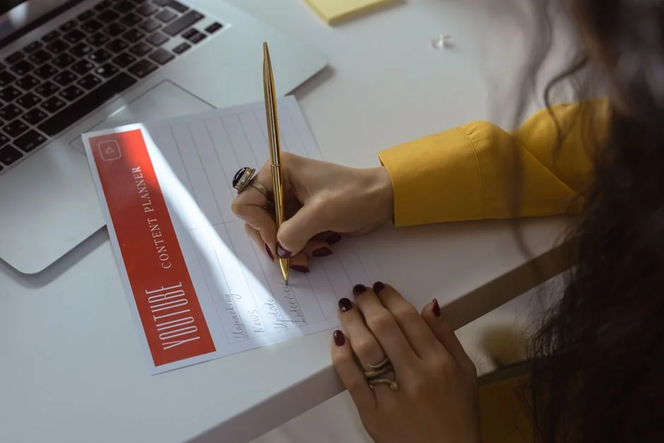 Close-up of various marketing documents on a desk, perfect for business and strategy discussions.